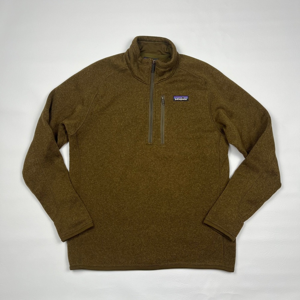 Patagonia Better Sweater 1/4 Zip Mens M Sage Khaki Fleece Pullover